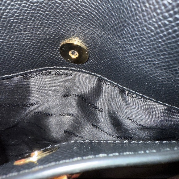 Michael Kors Maddie Medium Black Crossgrain Leather Tote – Gently Used - Picture 12 of 14